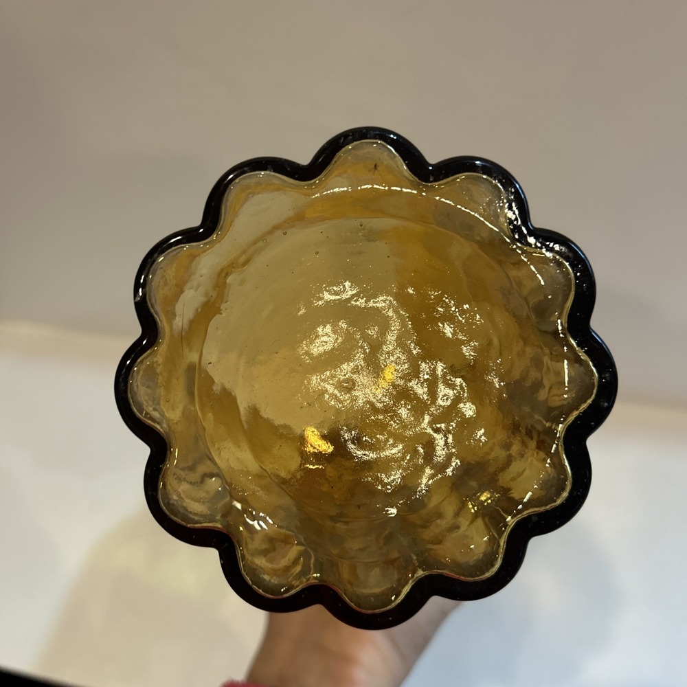 Vintage Yellow Glass Pitcher MCM 11.5" Tall - Picture 4 of 6